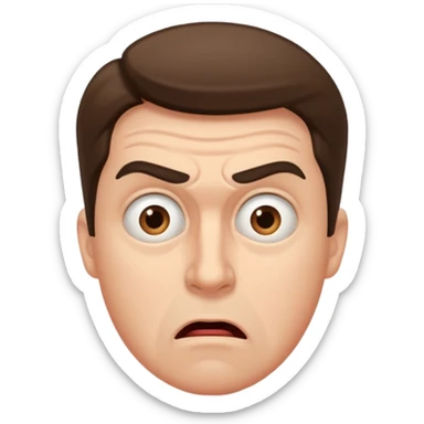 astonished man sticker