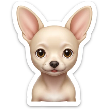 white chihuahua without hair sticker