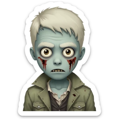 parisian zombie kid sticker