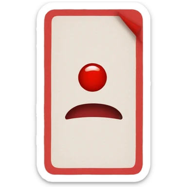 make a rectangle card colour red sticker