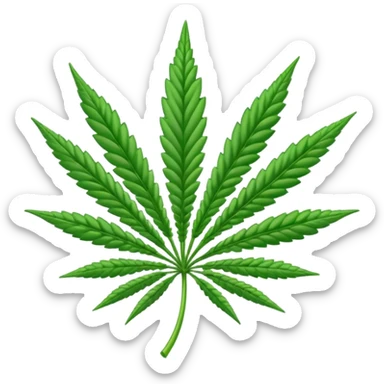 Marijuana plant emblem with 420 writing  sticker