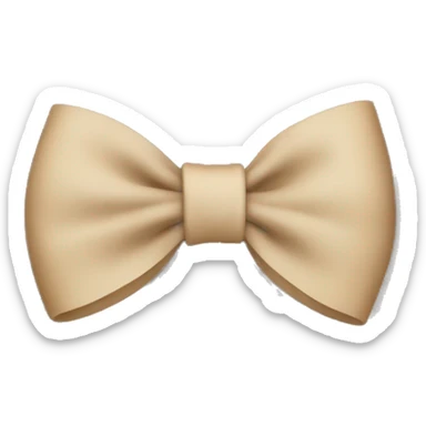 Beige bow sticker