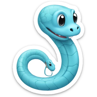 Light blue snake sticker