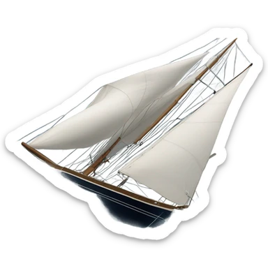 sailing yacht during a storm sticker
