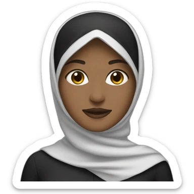 woman with black hijab sticker