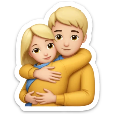 Hug and quiet  sticker
