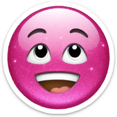Pink sparkles emoticon  sticker