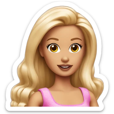 weird barbie sticker
