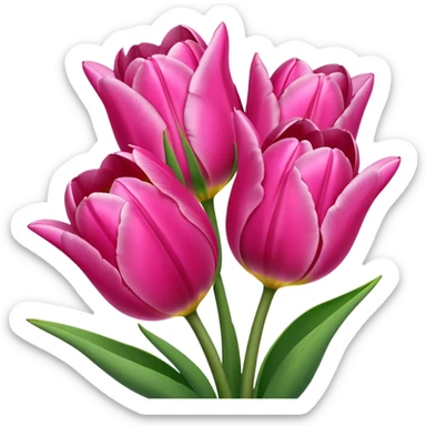 Pink tulips sticker