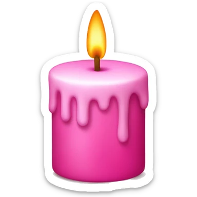 Pink candel  sticker
