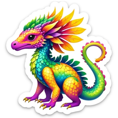 Colorful Exotic Pokémon-Animal-Digimon-Monster-Beast-Fakémon-hybrid-creature (full body) sticker