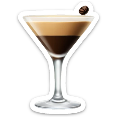 Espresso martini with three coffee beans sticker