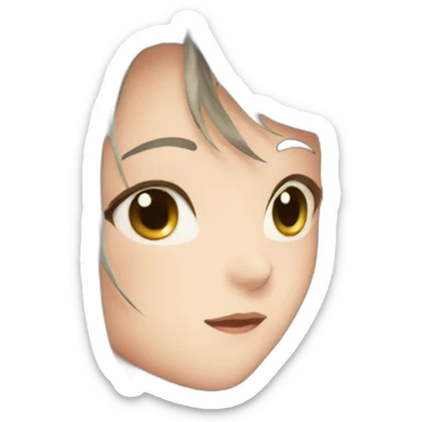 anime horse ear girl sticker