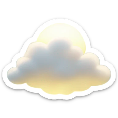 Cloudy day with sun filtering thru ethereal  sticker