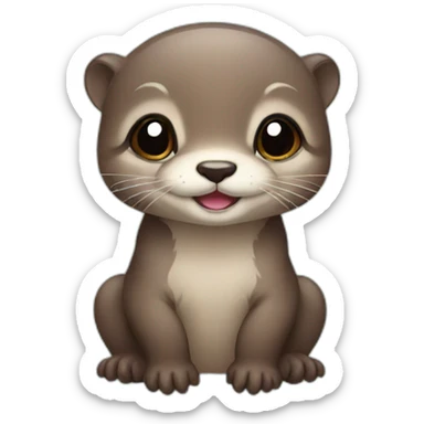 baby otter sticker