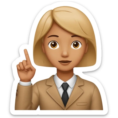 a face and hand emoji pointing to question and answer sticker