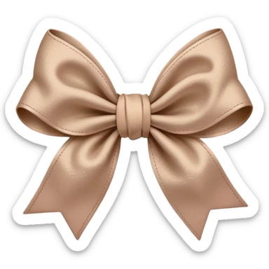 artsy bow delicate pastel brown colour sticker