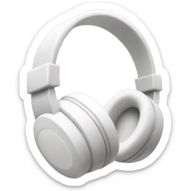 white headphones sticker