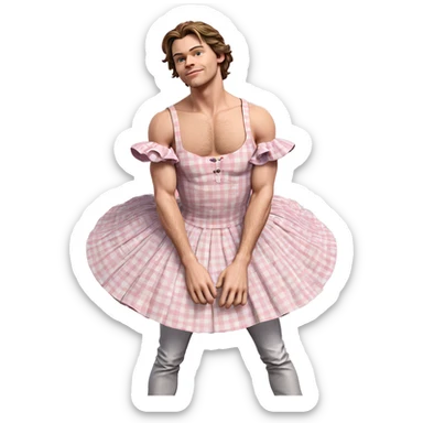 unique male crossdressing style sticker