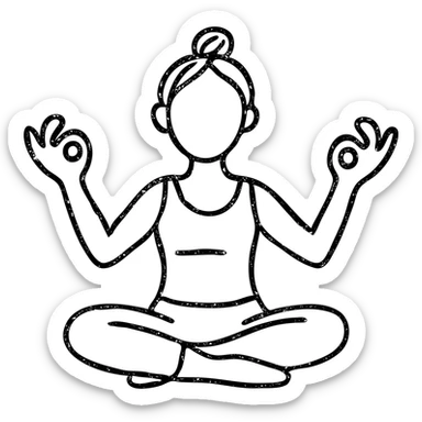 person doing yoga sticker