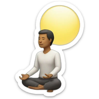 meditación en el aire sticker