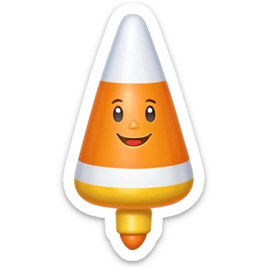   jeff koons style inflatable orange candy corn balloon sticker
