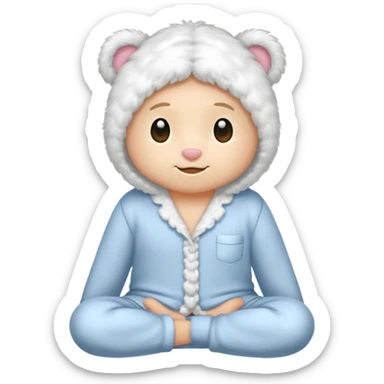fluffy pyjamas sticker