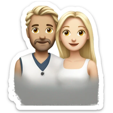 white european couples (creative) sticker