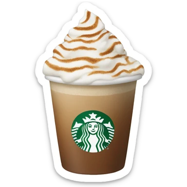 Winter Starbucks latte sticker