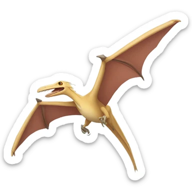 pterodactyl two legs two hands sticker