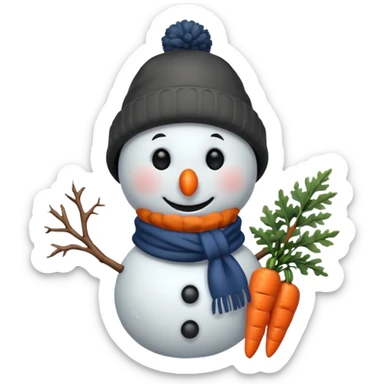 snowman with outfits  sticker