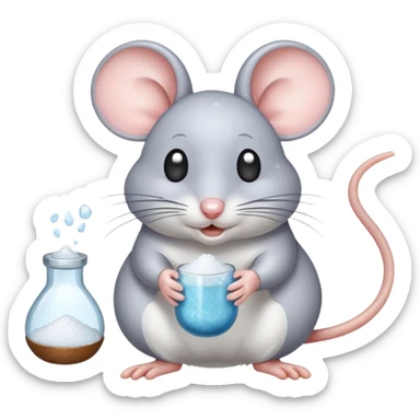 Mouse with salt  sticker
