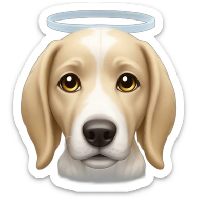 angel dog sticker