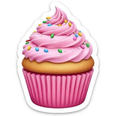 pink cupcake sticker