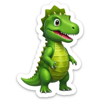 dino in a pickle outfit  sticker
