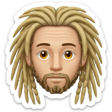 white man with dreadlocks sticker