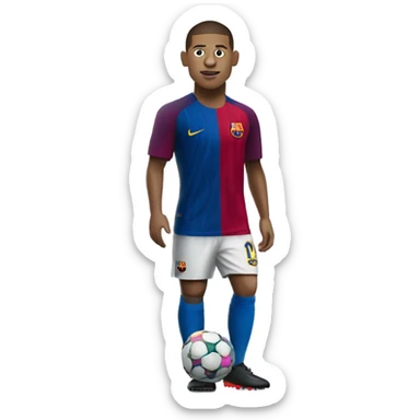 mbappé fc barcelon sticker
