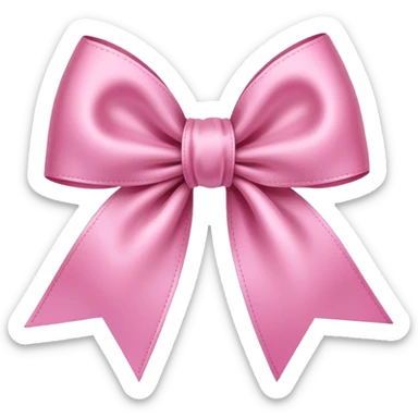 Ribbon emoji pink colour bow sticker
