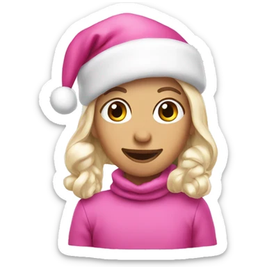 pink christmas  sticker