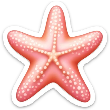 pink and coral starfish sticker