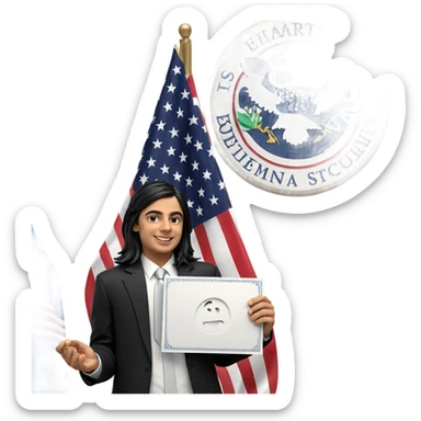 smiling boy in formal suit sticker