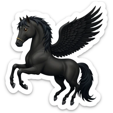 black flying horse Let him look up sticker