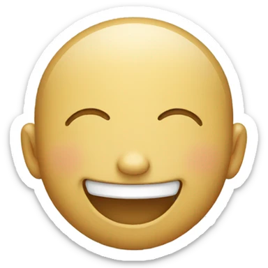 smiling and crouching face sticker