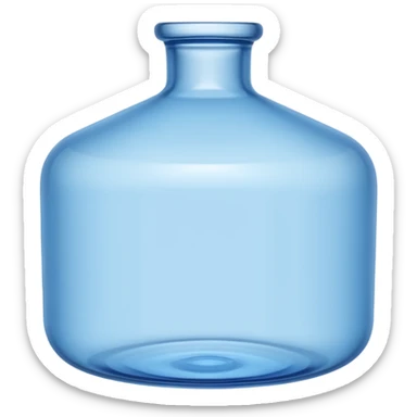 Glass Bottle Vase blue sticker