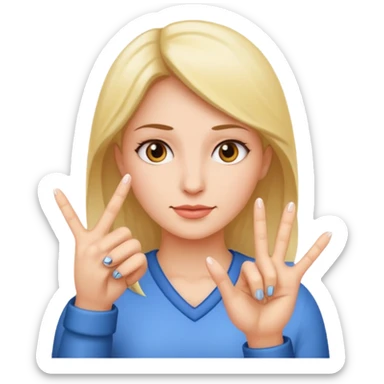 Make her put 3 fingers down sticker