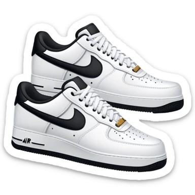 White and highlighted black air force 1s sticker
