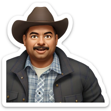 autumn vibes with plaid shirt sticker