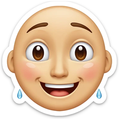face with tears of joy, happy crying face sticker