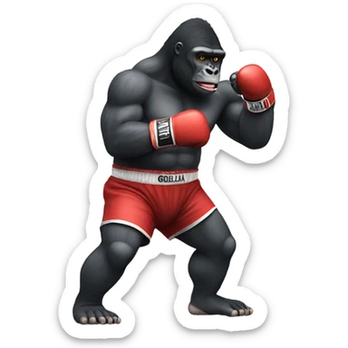 Gorilla boxing sticker