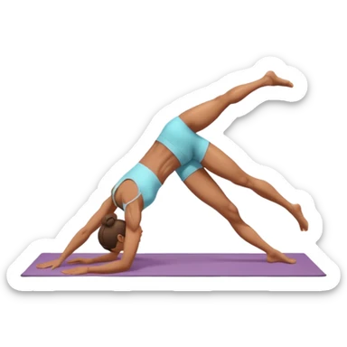 downward dog yoga pose sticker